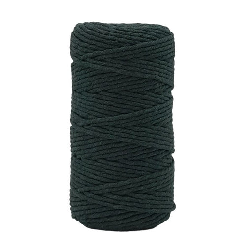 Cafune lux macrame yarn 3mm single twist. Donkergroen van Decodeb