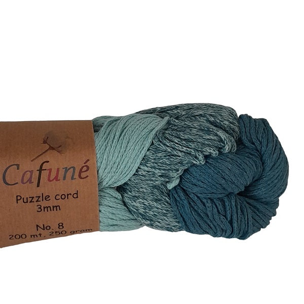 Cafune puzzle cord No 8 - 2mm, braided gradient cord by Decodeb